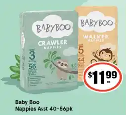 IGA Xpress Baby Boo Nappies Asst 40-56pk offer