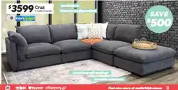 ComfortStyle Furniture & Bedding Cruz 4 Seater Lounge offer