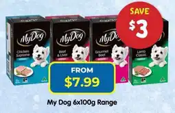 PetO My Dog 6x100g Range offer