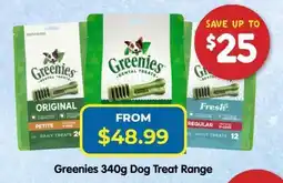 PetO Greenies 340g Dog Treat Range offer