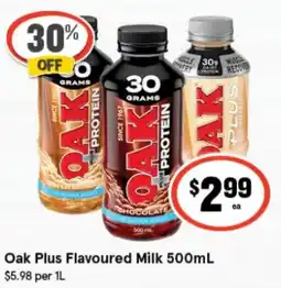 IGA Xpress Oak Plus Flavoured Milk offer