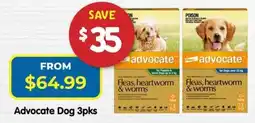 PetO Advocate Dog 3pks offer