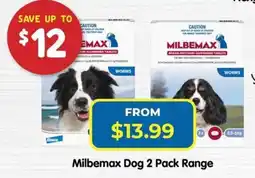 PetO Milbemax Dog 2 Pack Range offer