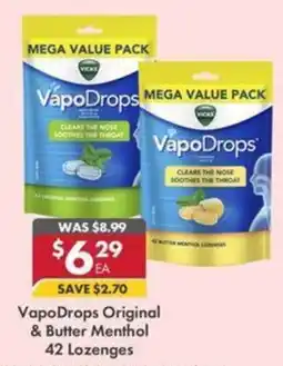 Pharmacy4Less VapoDrops Original & Butter Menthol offer