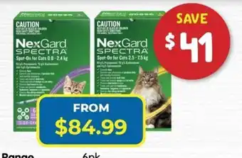 PetO NexGard Spectra Spot-On for Cats offer