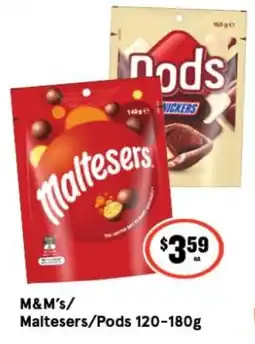 IGA Xpress M&M's/Maltesers/Pods offer