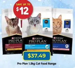 PetO Pro Plan 1.5kg Cat Food Range offer