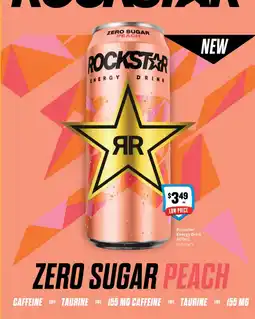 IGA Xpress Rockstar Energy Drink Zero Sugar Peach offer