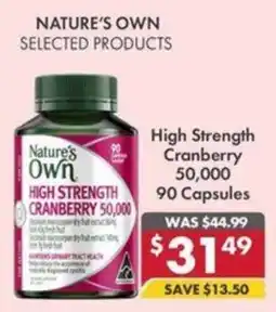 Pharmacy4Less Nature's Own High Strength Cranberry 50,000 offer