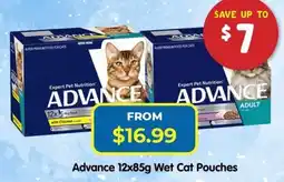 PetO Advance 12x85g Wet Cat Pouches offer