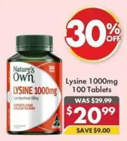 Pharmacy4Less Nature's Own Lysine 1000mg offer