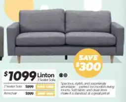 ComfortStyle Furniture & Bedding Linton 3 Seater Sofa offer
