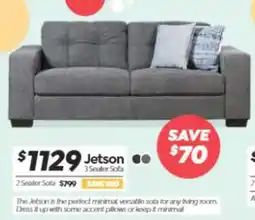 ComfortStyle Furniture & Bedding Jetson 3 Seater Sofa offer