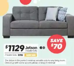ComfortStyle Furniture & Bedding Jetson 3 Seater Sofa offer