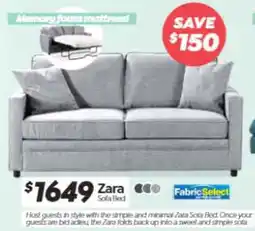 ComfortStyle Furniture & Bedding Zara Sofa Bed offer