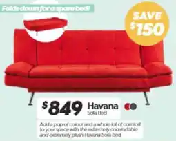 ComfortStyle Furniture & Bedding Havana Sofa Bed offer