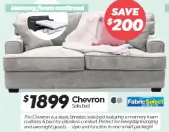 ComfortStyle Furniture & Bedding Chevron Sofa Bed offer