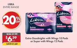 Pharmacy4Less Libra Extra Goodnights with Wings offer