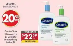 Pharmacy4Less Cetaphil Gentle Skin Cleanser 1L or Cetaphil Moisturising Lotion 1L offer