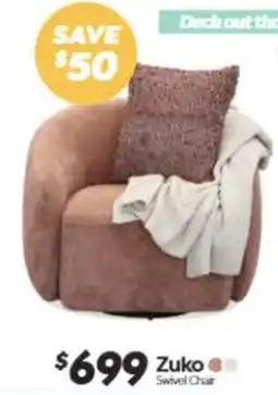ComfortStyle Furniture & Bedding Zuko Swivel Chair offer