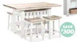 ComfortStyle Furniture & Bedding White Table with Stools offer