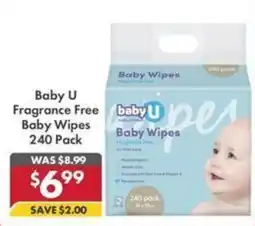 Pharmacy4Less Baby U Fragrance Free Baby Wipes offer