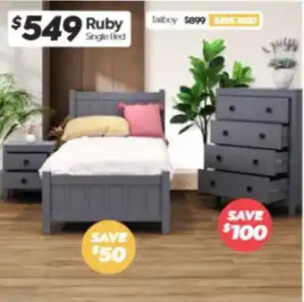 ComfortStyle Furniture & Bedding Ruby Single Bed offer