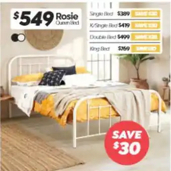 ComfortStyle Furniture & Bedding Rosie Queen Bed offer