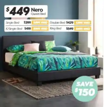 ComfortStyle Furniture & Bedding Nero Queen Bed offer