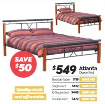 ComfortStyle Furniture & Bedding Atlanta Queen Bed offer