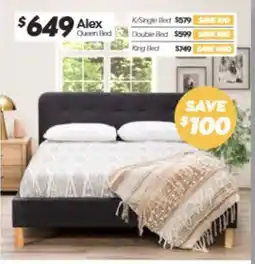 ComfortStyle Furniture & Bedding Alex Queen Bed offer