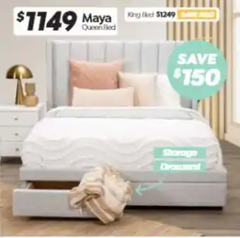 ComfortStyle Furniture & Bedding Maya Queen Bed offer