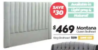 ComfortStyle Furniture & Bedding Montana Queen Bedhead offer