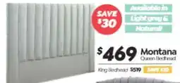 ComfortStyle Furniture & Bedding Montana Queen Bedhead offer