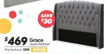 ComfortStyle Furniture & Bedding Grace Queen Bedhead offer