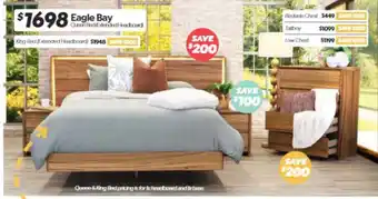 ComfortStyle Furniture & Bedding Eagle Bay Queen Bed Extended Headboard offer