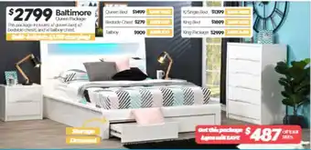 ComfortStyle Furniture & Bedding Baltimore Queen Package offer