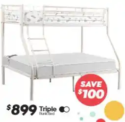 ComfortStyle Furniture & Bedding Triple Bunk Bed offer