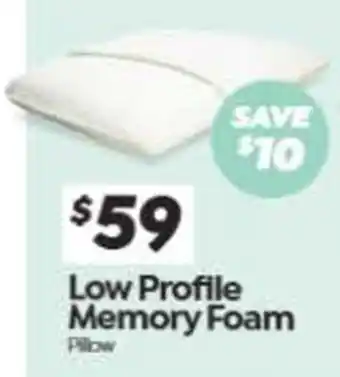 ComfortStyle Furniture & Bedding Low Profile Memory Foam Pillow offer