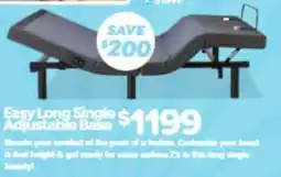 ComfortStyle Furniture & Bedding Easy Long Single Adjustable Base offer