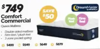 ComfortStyle Furniture & Bedding Comfort Commercial Queen Mattress offer