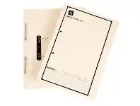 Officeworks Avery Foolscap Spiral Spring File Buff with Black Print offer