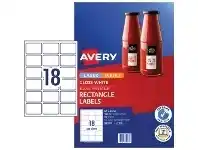 Officeworks Avery 18UP Rectangle Labels Gloss White 10 Sheets offer