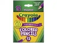 Officeworks Crayola Half Size Coloured Pencils 12 Pack offer