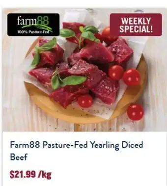 Tasman Butchers Farm88 Pasture-Fed Yearling Diced Beef offer