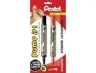 Officeworks Pentel Maxiflo Permanent Markers Black and Red 2 Pack offer