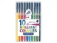Officeworks Staedtler Triplus Triangular Coloured Fibre Markers 10 Pack offer