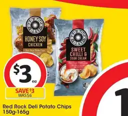 Coles Red Rock Deli Potato Chips offer