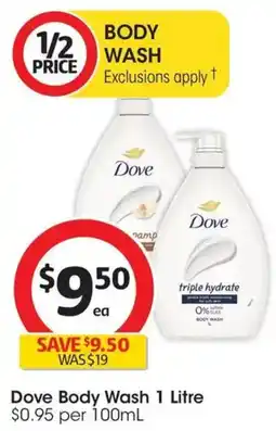 Coles Dove Body Wash offer