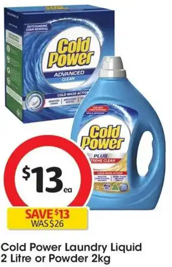 Coles Cold Power Laundry Liquid offer